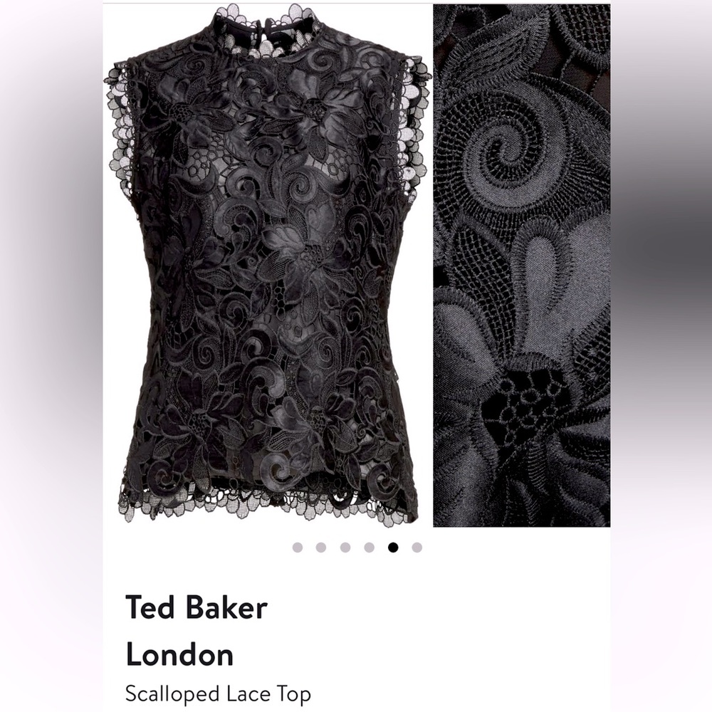Gorgeous Ted Baker black floral top